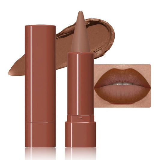 JUAAZIN 3Pcs Gradient Matte Lipstick Crayon Lip Liner pencil, Flawless Contour Gradual Ombre Effect lip Pencil, for Women Long Lasting Waterproof Smudge Proof Lipstick Pencil 01#+05#+08#