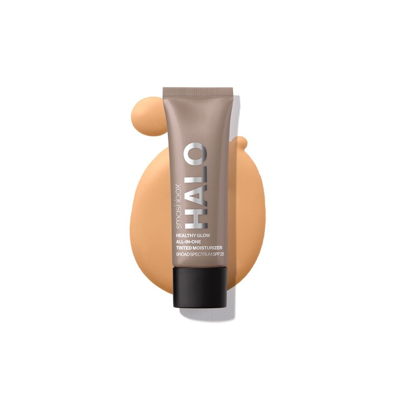 Smashbox Halo Healthy Glow All-In-One Tinted Moisturizer SPF 25 | Hydrating, Long Wearing, Tinted Moisturizer with SPF | Hyaluronic Acid, Mini, 0.41 Fl Oz, Medium