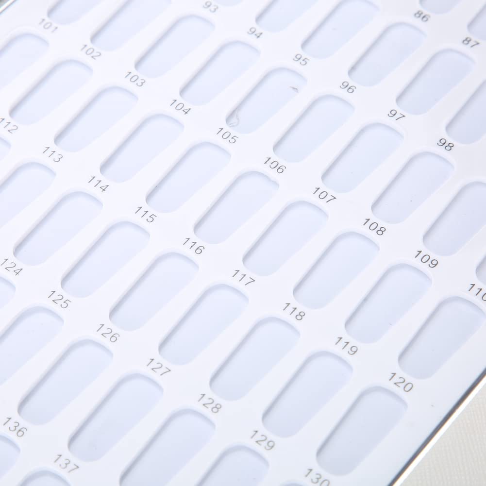 Nail Color Card, 160 Slot Foldable Nail Gel Polish Display Chart Book with Nail Tip Holder for Salon Manicurist DIY Nail Art