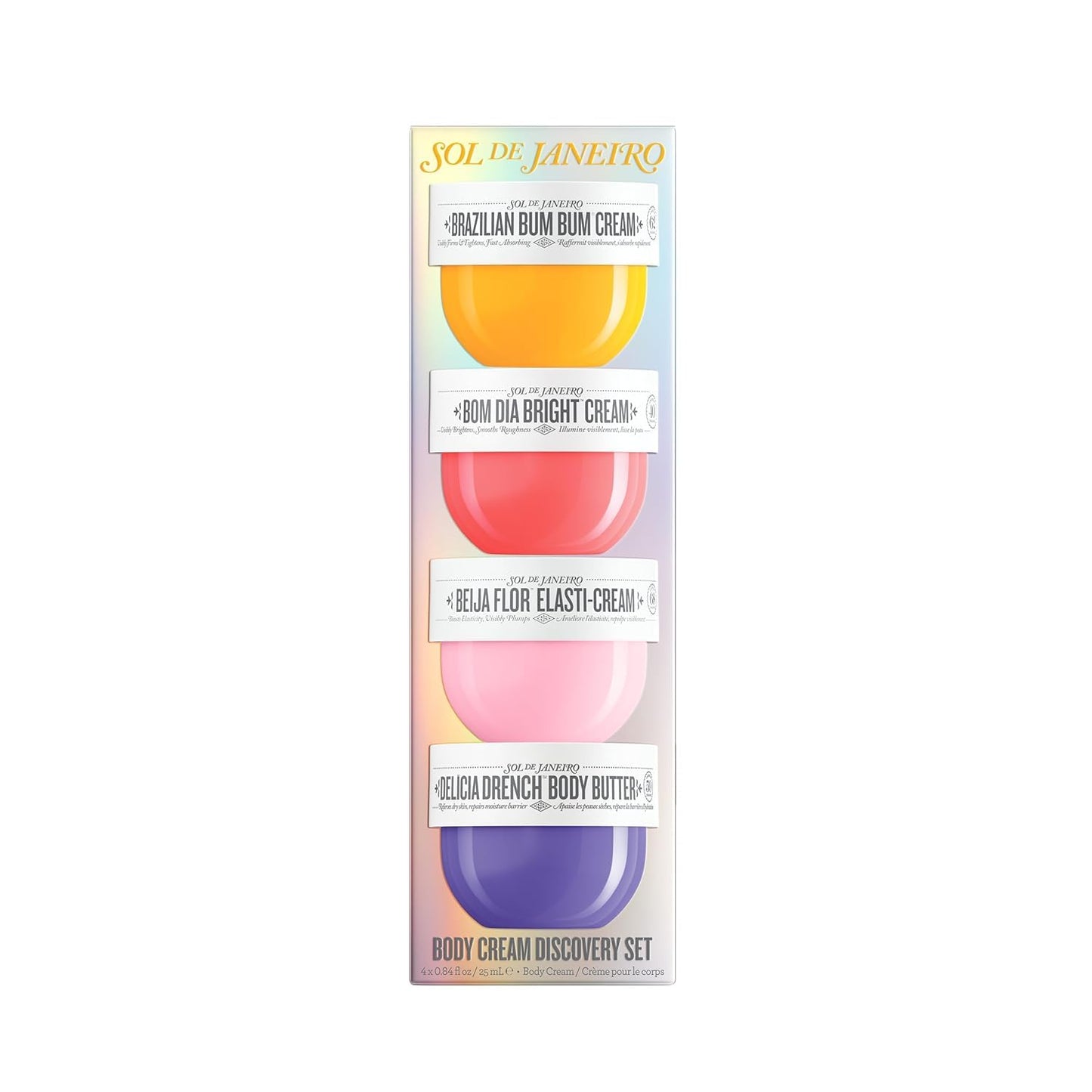Sol de Janeiro Body Boldly Body Cream Discovery Set | Trial Size Beauty Minis | Gift Set | Set of 4 - 25mL | Amazon Exclusive