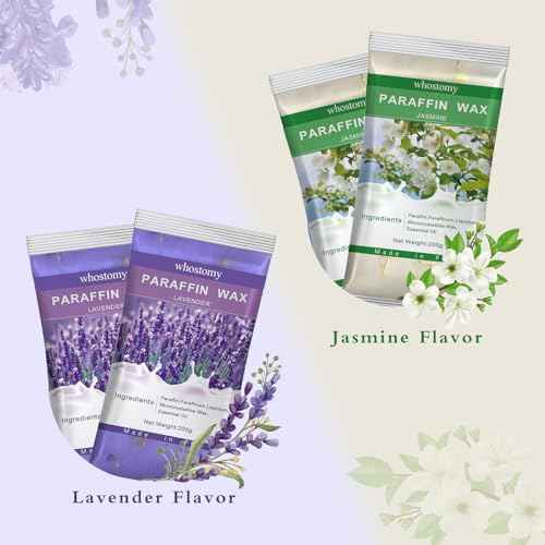Paraffin Wax Refills, 6 PackParaffin Wax for Hands and Feet, Hot Melt Paraffin Wax Blocks for Paraffin Bath, Lavender Scent + Dry Flowers, Relieves Muscle Fatigue Nourishes Dry Skin