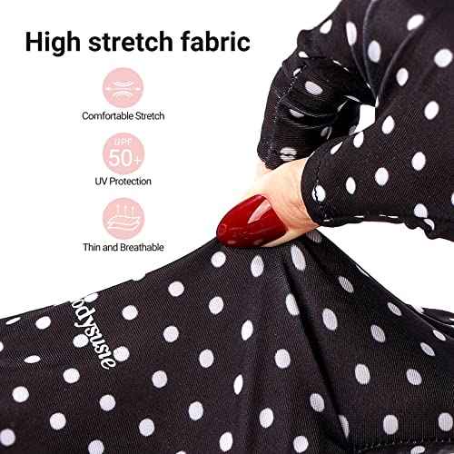 MelodySusie UV Glove for Gel Nail Lamp, Professional UPF50+ UV Protection Gloves for Manicures, Nail Art Skin Care Fingerless Anti UV Glove Protect Hands from UV Harm