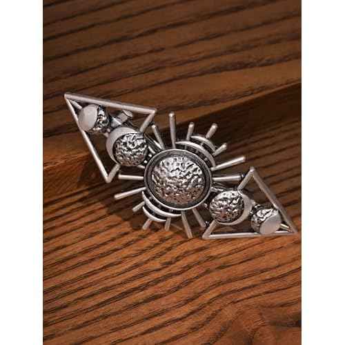 HAQUIL Vintage Sun Moon Phase Hairclip Viking Hair Barrette, Vintage Metal French Hairpins, Viking Celtic Knot Hair Accessory, Ultra Light Hair Barrettes for Women Jewelry