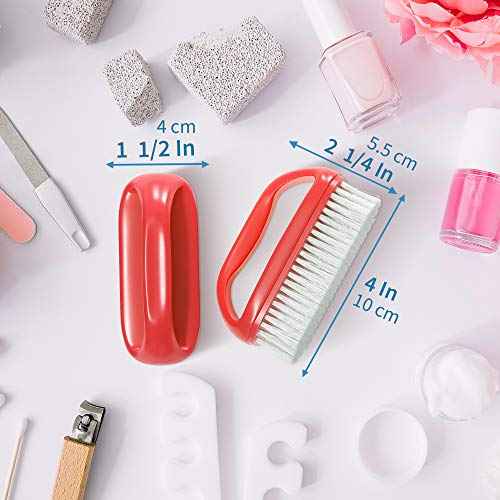 Konex Perfect-Grip Large Hand and Nail Brush 4" X 2-1/4" X 1-1/2" (Red)