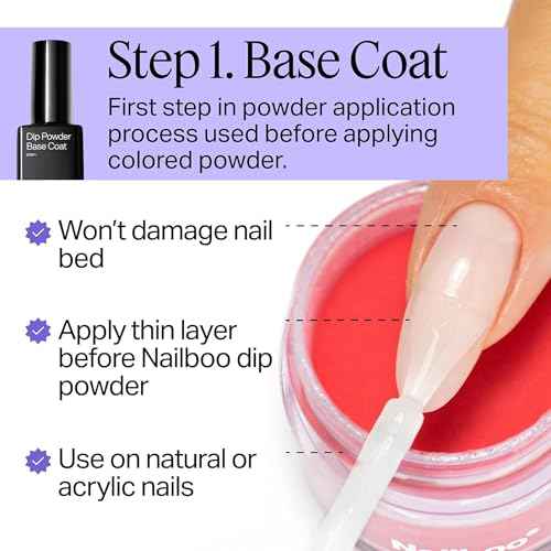 Nailboo Dip Powder Liquid Set, Top Coat, Base Coat & Activator with New Premium Formula, DIY At Home Manicure, No UV Lamp Needed, For Beginners & Professionals, 0.5 Fl Oz (3 Pack)