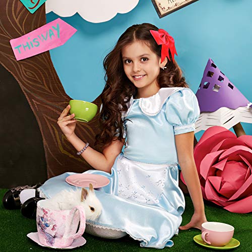 2 Packs Jumbo Cheerleading Bow 8 Inch Large Cheer Hair Bows with Ponytail Holder for Teen Girls Softball Outfit Uniform(Red)