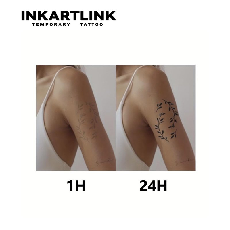 INKARTLINK Semi Permanent Tattoo, Perfect for Valentine's Day, Couple Temporary Tattoos, Beautiful and Realistic Design, Fun Tattoo Experience, Non-reflective, Waterproof (Sun and Moon Shining)