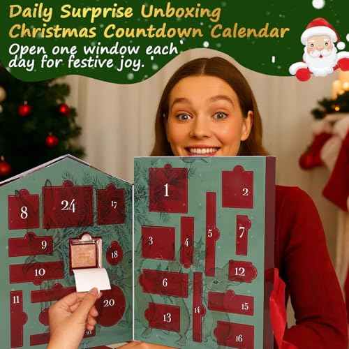 Makeup Advent Calendar 2025, 24 Days Christmas Countdown Calendar Gift Set for Adult Women Teen Girls, Xmas Holiday Beauty & Cosmetic Surprise Make up Kit for Women Full Kit