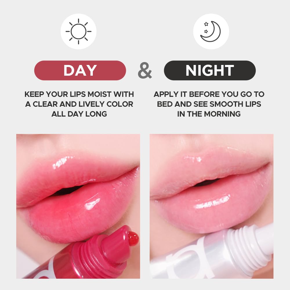 PRIMERA PRMR Lip Retinol Serum Tube #Rosy | Tinted Hydrating Lip Oil & Gloss, Korean Lip Stain made with Collagen, Long-lasting Plumping & Moisturizing Lip Care Serum (0.24 oz / 7g)