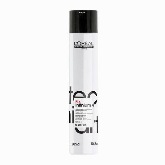 L'Oréal Professionnel Paris Infinium 4 - Strong Hold Hairspray For Natural Feel and Shine, Reduces Frizz Without Stiffness, For All Hair Types