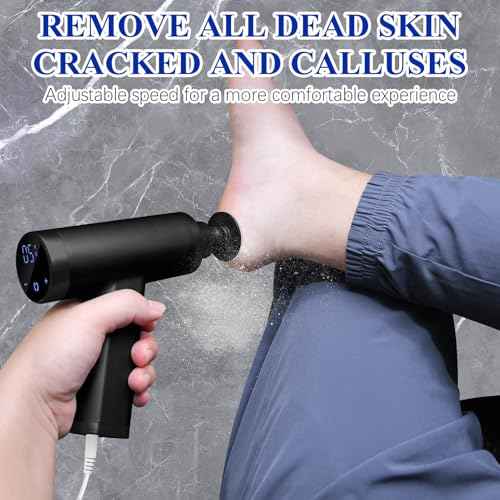 Upgraded Electric Callus Remover for Feet 4500rpm, Adjustable Speed Electric Foot Callus Remover Foot Sander Grinder Pedicure File for Women Men Dead Skin Cracked Heels (Black)