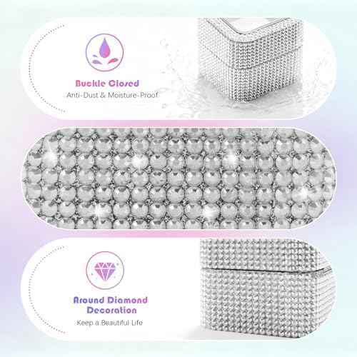 Nail Drill Bit Holder, Dustproof Rhinestones Drill Bit Organizer Case 30 Holes Efile Nail Tech Bits Storage Container Box Manicure Tools E file Accessories Collector for Salon, Travel, Home(Only Box)