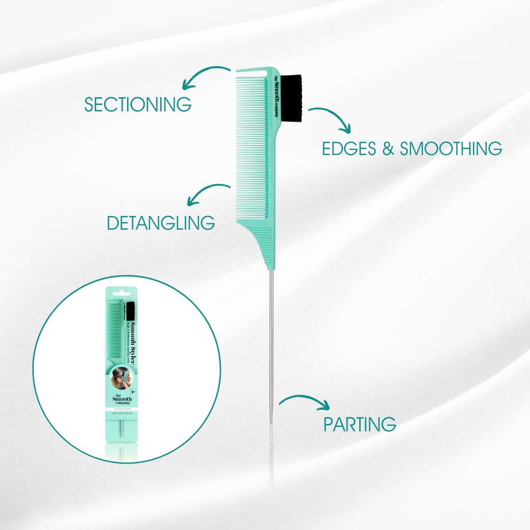 Professional Styling Comb. 4 in 1 Detangling, Sectioning,Edges/Smoothing & Parting