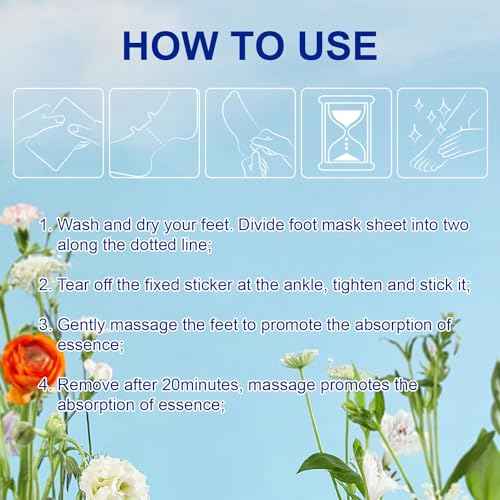 Hand and Foot Mask Set, 3pk Foot Mask & 3pk Hand Mask for Dry Cracked Hand Heel, Glove & Socks with Nicotinamide + Shea Butter + Goat Milk