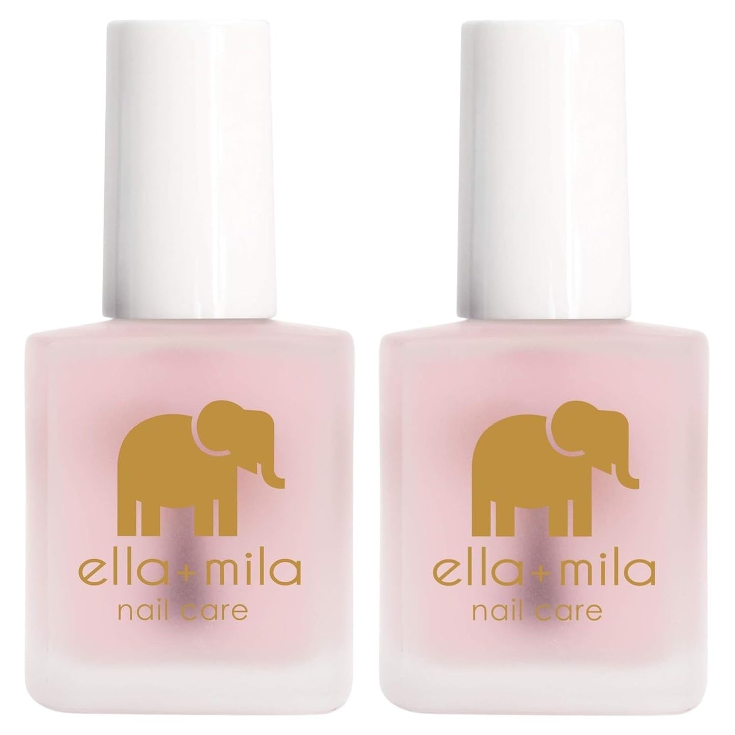 ella+mila Nail Strengthener and Growth Treatment - First Aid Kiss Nail Hardener for Damaged Brittle Thin Nails - Strengthening Polish with Vitamin E - Vegan (2-Pack)