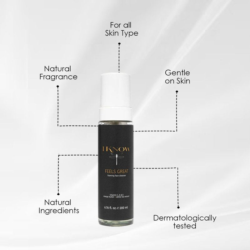 Foaming Face Cleanser - Gentle Deep Cleansing Hydrating Facial Wash | Refreshing Skin Care (6.76 OZ)