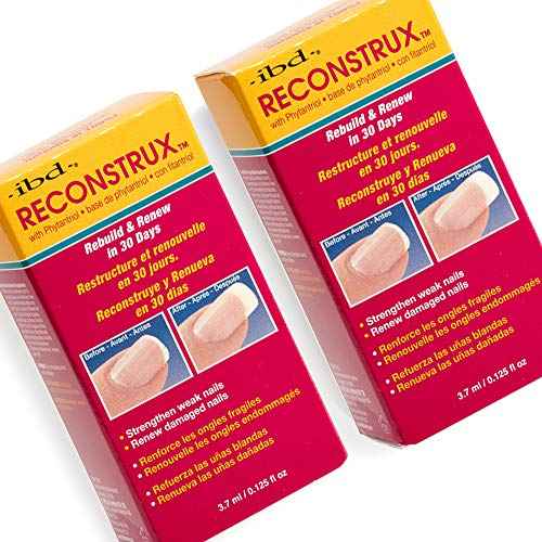 IBD Reconstrux Nail Repair Treatment ? Nail Strengthener for Weak & Damaged Nails, Nail Growth Treatment for Peeling & Brittle Nails ? 0.125 fl oz, 2 Pack