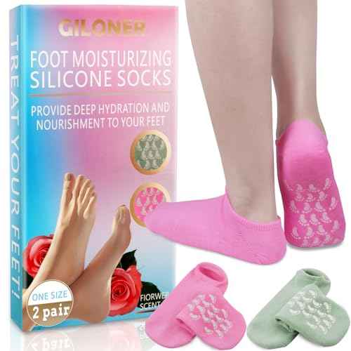 Foot Moisturizing Socks 2Pairs,One Size Silicone Socks for Women,Gel Socks for Foot Care,Silicone Socks for Repairing and Softening Dry Cracked Feet Women.
