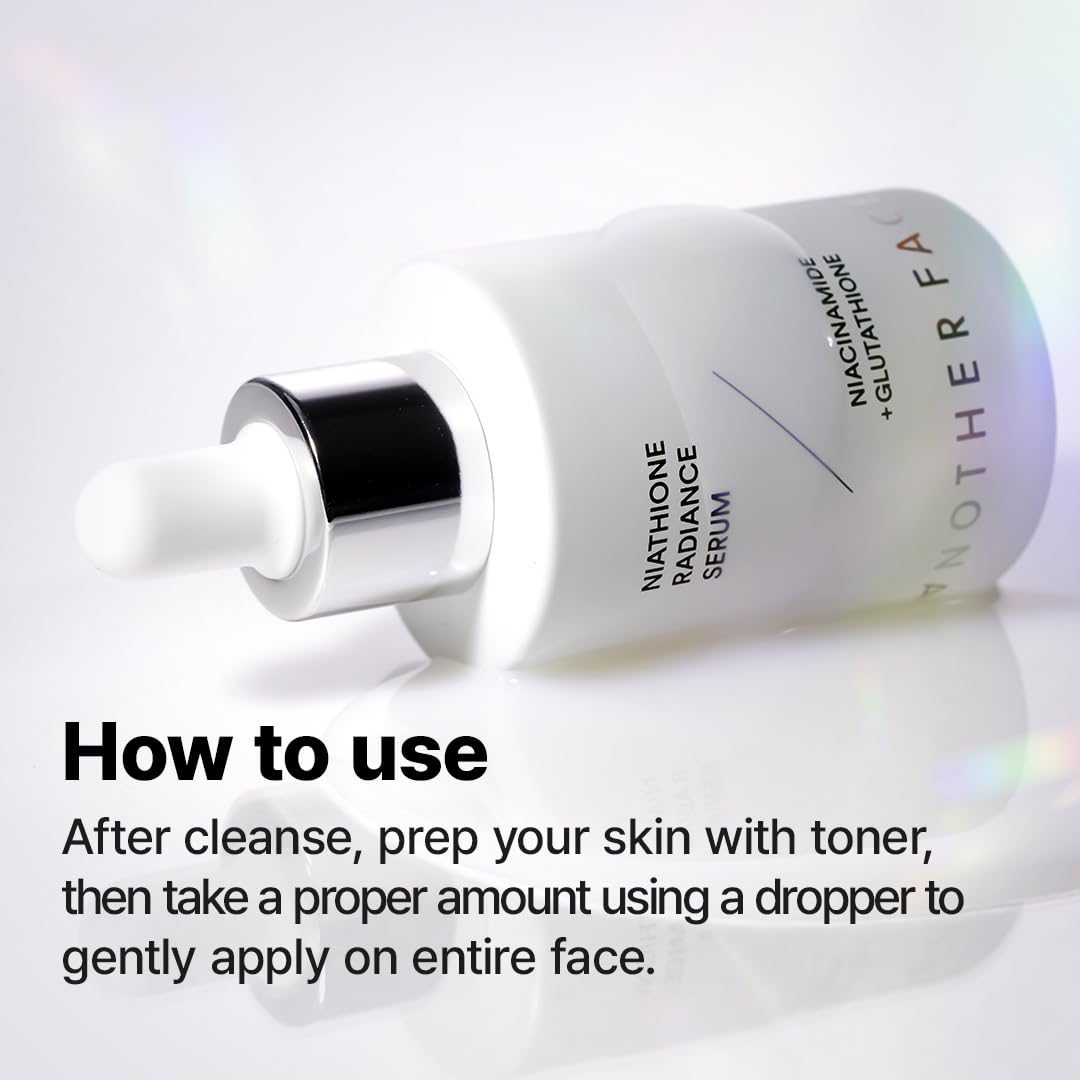 Anotherface Niathione Serum | 100,000ppm High-Concentration Glow Boosting Face Serum for Glass Skin | Niacinamide & Glutathione, Quick Absorbing Korean Skincare 1.41 oz.