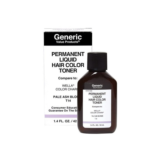 Generic Value Products T10 Pale Blonde Permanent Liquid Hair Color Toner, Cruelty Free, PPD Free, Helps Correct or Neutralize Unwanted Brassy Tones, Liquid for Quick and Easy Application, 1.4 Oz