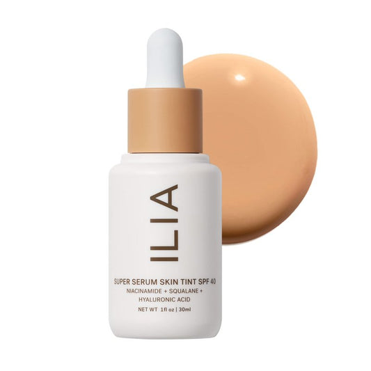 ILIA - Super Serum Skin Tint SPF 40 | Lightweight Foundation With Mineral SPF | Hydrate, Smooth, Plump | Non-Comedogenic, Clean, Cruelty-Free & Vegan (Paloma ST9, 1 fl oz | 30 ml)