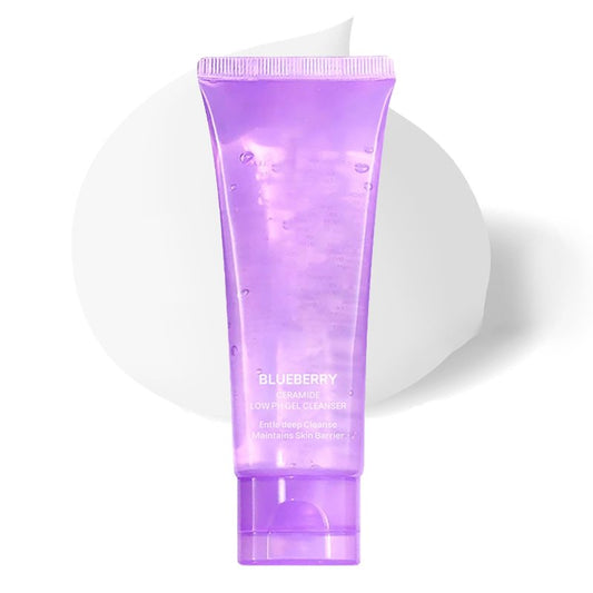 Gentle Face Cleanser, Hydrating Facial Cleanser for Sensitive Skin with Blueberry,Ceramides and Asiatica Cartel, Barrier Repair Hydrating Face Wash for Dry Skin,Oil Skin and Sensitive Skin