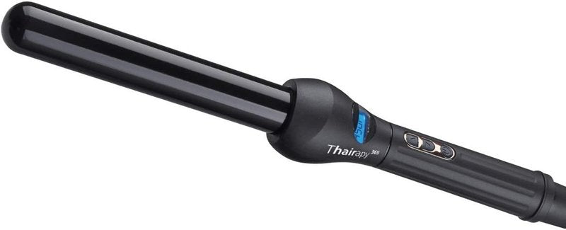 Thairapy365 25mm Clipless Curling Iron - Professional Black Curling Tool for Effortless Waves