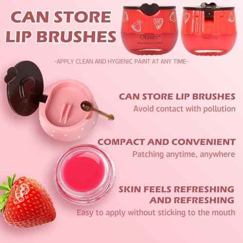 6 PCS Bee Lip Balm Honey Pot, Moisturising Sleep Lip Mask to Reduce Lip Lines, Propolis Lip Mask Overnight Hydrating Lip Balm with Stick for Dry, Chapped & Cracked Lips