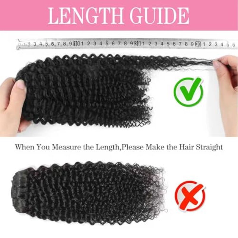 Kinky Curly Clip in Hair Extensions for Women 3C 4A Kinky Curly Clip ins 8pcs 120g/set 10A Brazilian Virgin Hair Extensions 20 Inch Natural Black