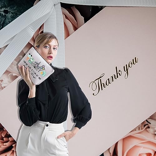 Vacation Trip Gift Fairytale Fans Cosmetic Bag Mouse Family Trip Snacks Makeup Bag Magic Kingd*m Gift Mouse Ice Cream Zipper Pouch (F-things Mouse)