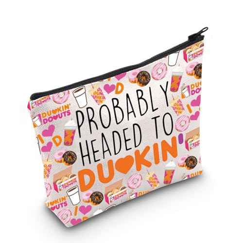 WCGXKO Probably Headed Makeup Bag Donut Lover Gift Coffee Refreshment Merch (Coffee Bag)