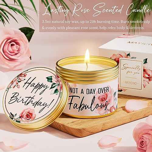 Birthday Gifts for Women Friendship, Rose Relaxing Spa Gifts Basket Set for Women, Self Care Gift Unique Happy Birthday Gifts Idea for Mom Her Best Friend Sister Wife Girlfriend Coworker Teacher Nurse