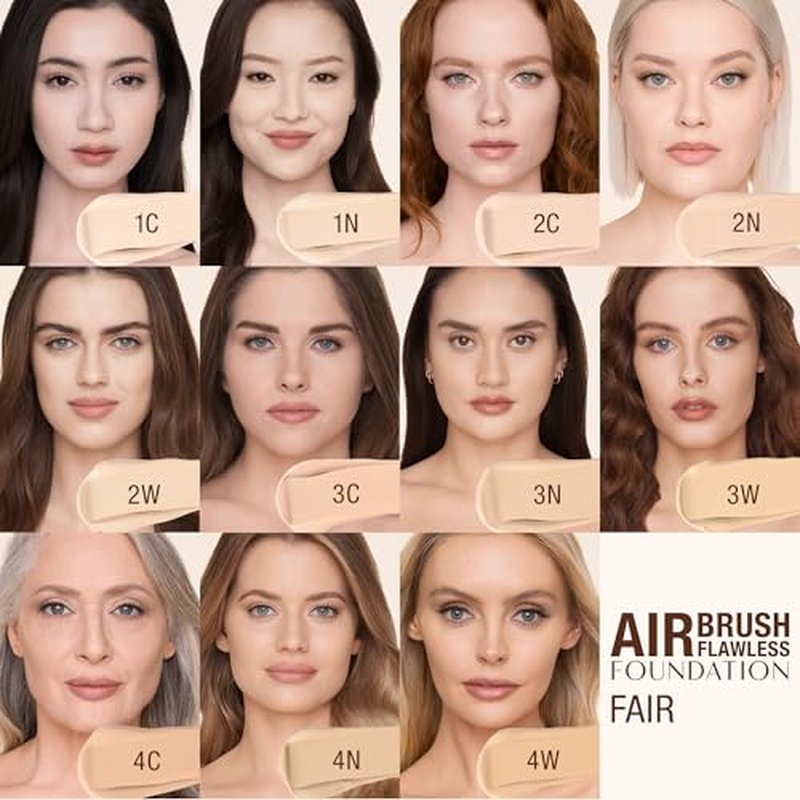Charlotte Tilbury Airbrush Flawless Matte Foundation - Full Coverage Liquid Makeup with a Natural-Matte Finish - Smoothes & Blurs Pores - Waterproof & Transfer Resistant - 10 Neutral
