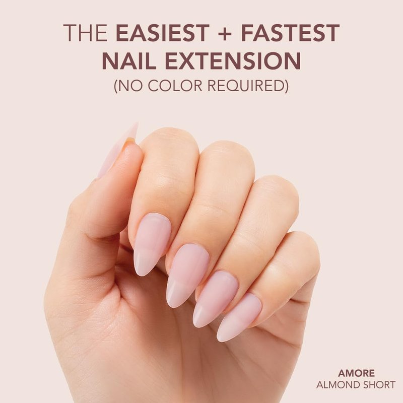 Kiara Sky Professional Nails *NEW* Cover Gelly Tip Case Soft Gel Nail Extensions (Short Almond - Amore)