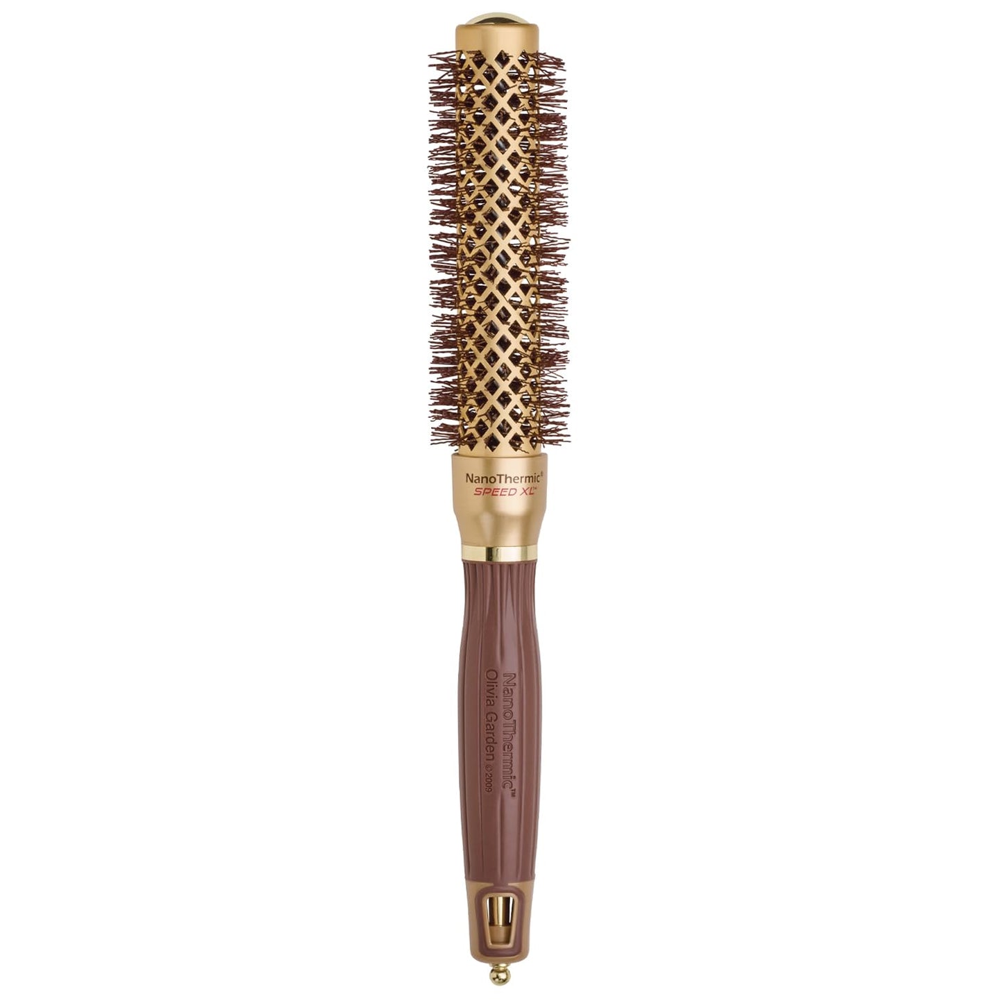 Olivia Garden NanoThermic Ceramic Ion Speed XL Round Hair Brush | Professional Blowout Tool for Normal to Thick Hair
