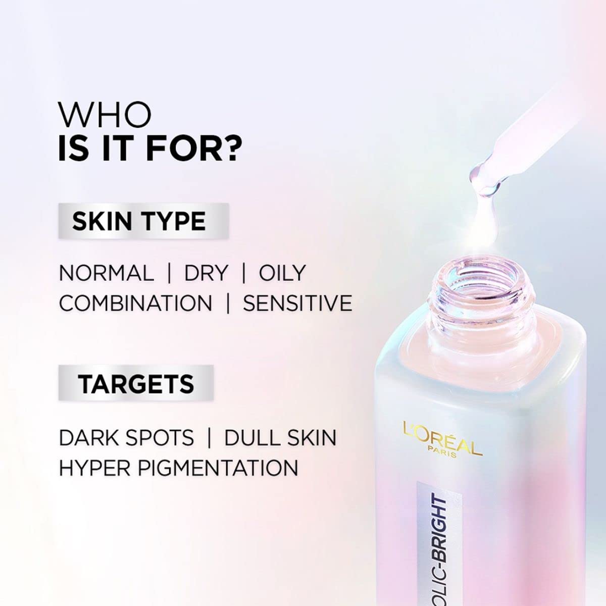 L'Oreal Paris Glycolic Bright Daily Foaming Facial Cleanser, 50ml |Daily Glowing Face Wash for Dull Skin