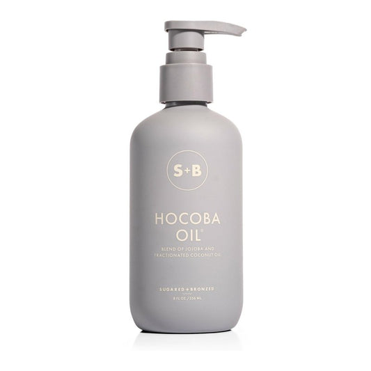 SUGARED + BRONZED Hocoba Oil, Hydrating Daily Body Oil With Jojoba Oil and Coconut Oil, Lightweight, Non Greasy Formula, Two-Ingredient Clean Skin Care, Suitable for All Skin Types, Vegan, 8 Fl Oz