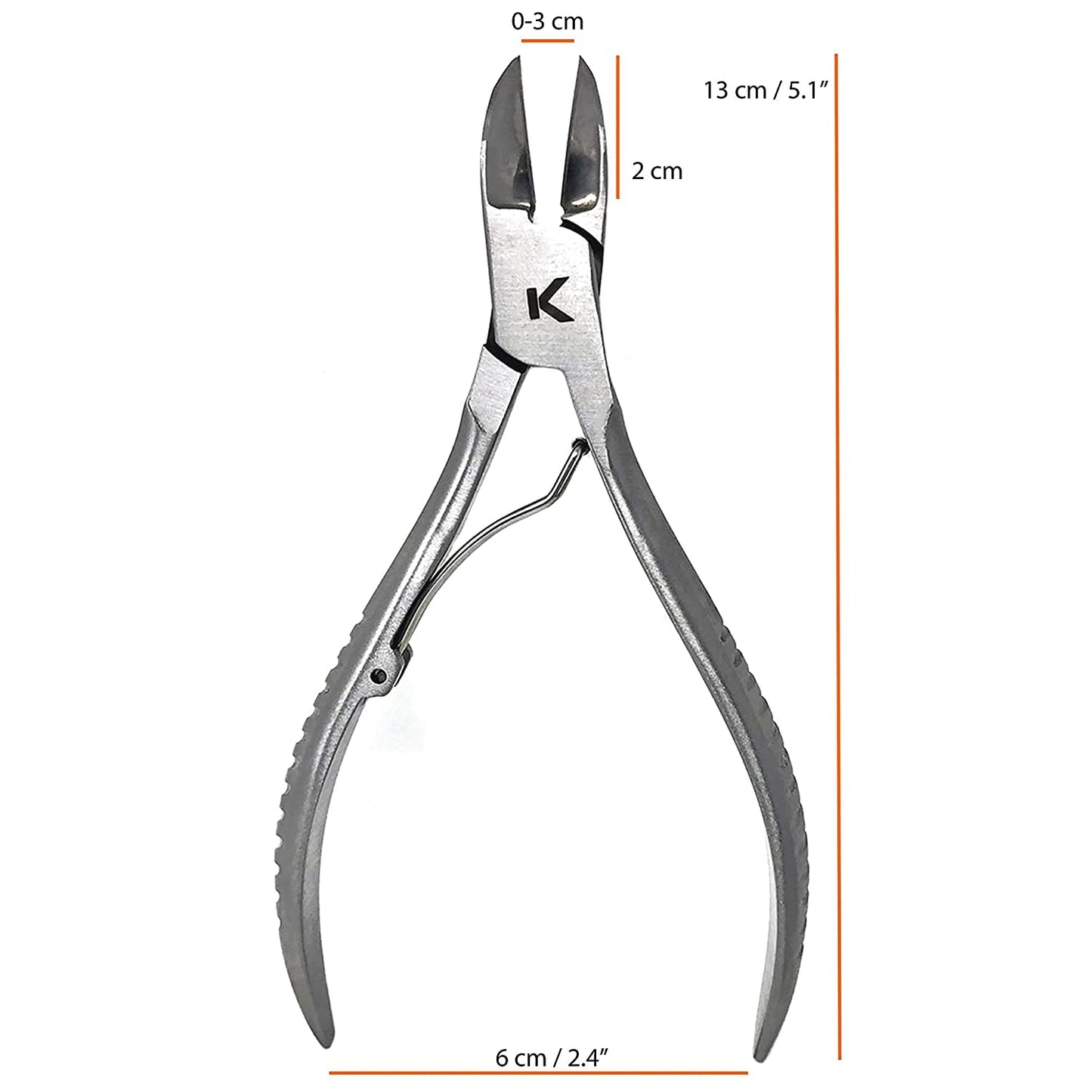 KOHM Nail Clippers & Ingrown Toenail Clippers for Thick Nails - Heavy Duty, Wide Mouth Professional Fingernail and Toenail Clippers for Men, Women & Seniors, Professional Podiatrist Tool