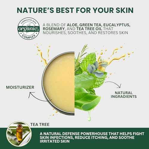 Tea Tree Oil MaxTherapy Balm, Itchy Skin Relief, Soothing for Rashes, Jock Itch, Athlete¡¯s Foot, Chafing, Insect Bites, Folliculitis, Dry Sensitive Skin, Effective & Safe for All Ages, 2-Pack