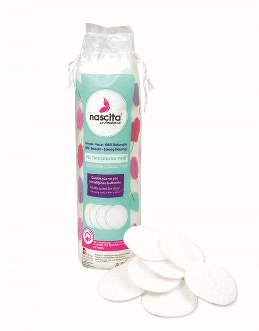Professional Facial Cleansing Cotton Pads – 70 Count – Soft, Lint-Free Makeup Remover & Toner Pads for Daily Skincare