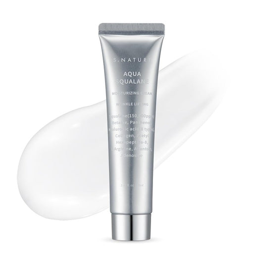 S.NATURE Pore Refining Moisturizer for Dry & Sensitive Skin – Squalane Hydrating Face Cream, Tightening & Smoothing Pores, Lightweight Korean Skincare, 2.02 fl oz