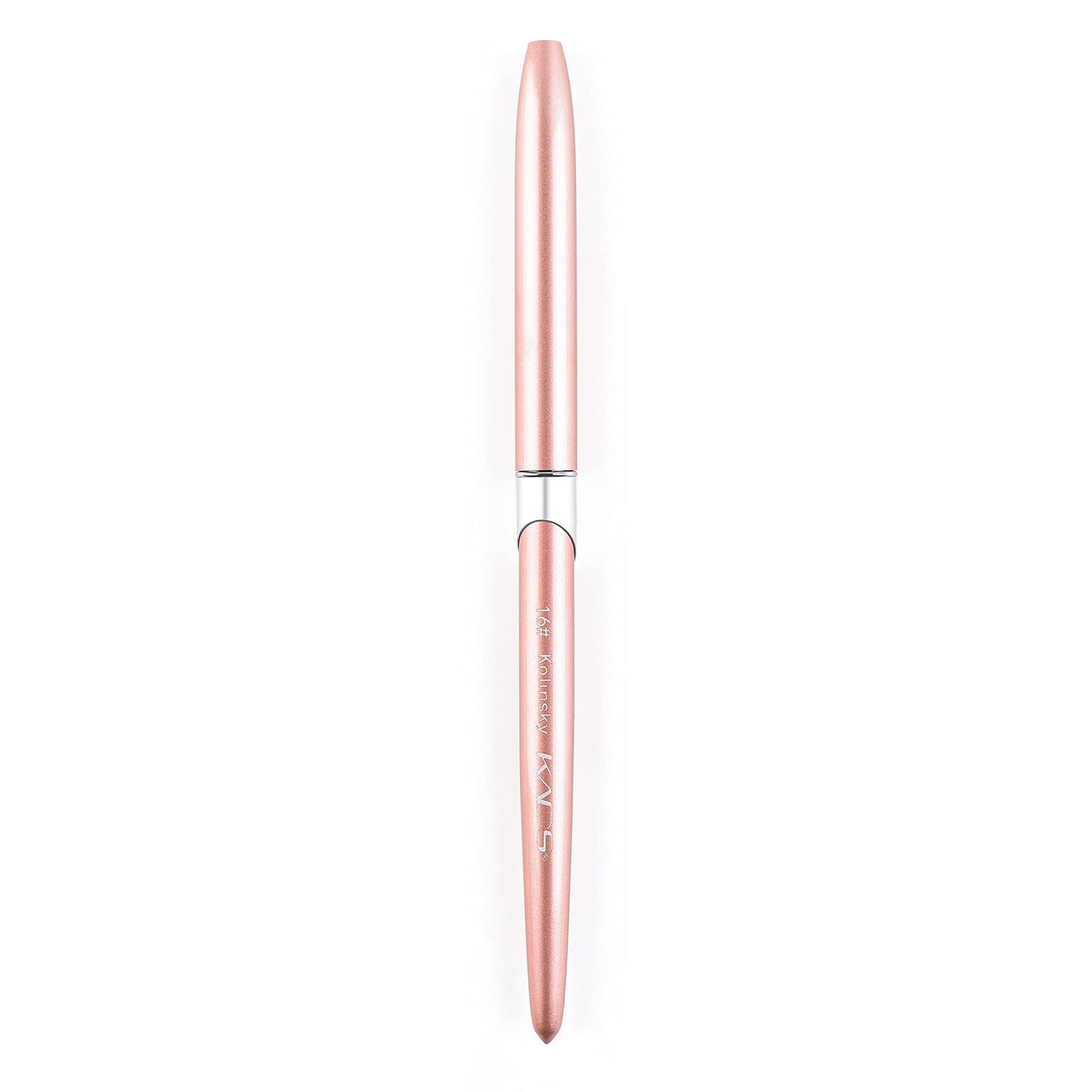 KADS 100% Kolinsky Sable Acrylic Brush Nail Brush for Acrylic Application Round Head Crimped Nail Art Brush Manicure Tool (16#)