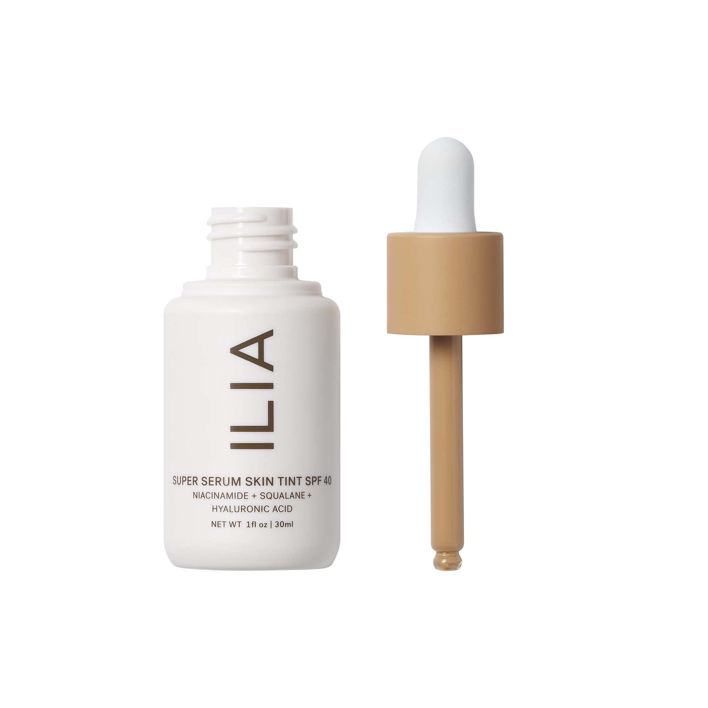 ILIA - Super Serum Skin Tint SPF 40 | Lightweight Foundation With Mineral SPF | Hydrate, Smooth, Plump | Non-Comedogenic, Clean, Cruelty-Free & Vegan (Paloma ST9, 1 fl oz | 30 ml)
