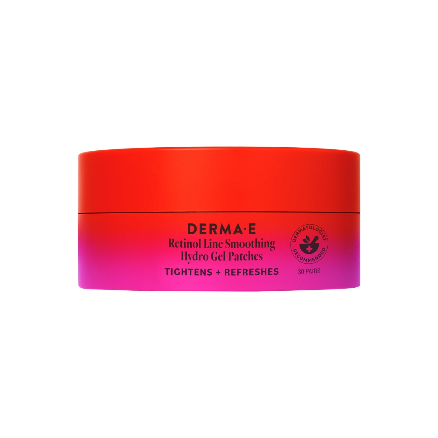 Derma E Retinol + Bakuchiol Under Eye Patches (30 Pairs) Non-Irritating, Line Smoothing Hydro Gel Eye Patches with Rose Water & Real Hibiscus Petals, Helps Reduce Fine Lines, Crow's Feet, 60ct