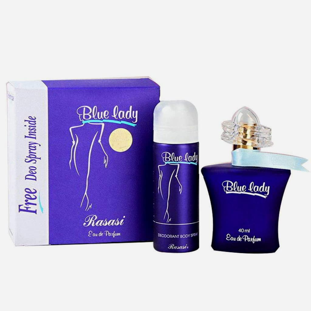 RASASI Blue lady for Women EDP-40ml with Deo | Aquatic Pour Homme Spray | Unique Refreshing Mint and Citrus Notes with warm Woody notes