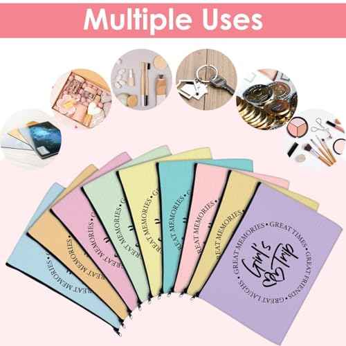 Reginary 9 Pcs Girls Trip Gifts Favors Girls Trip Makeup Bags Toiletry Cosmetic Bag Bestie Friendship Gifts for Women Christmas Wedding Bachelorette Valentine s Day Party Favors