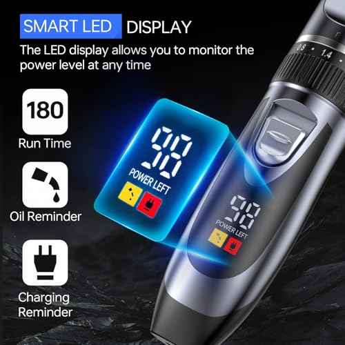 Men's Hair Clippers & Beard Trimmer Grooming Kit£¬All-in-one Professional Hair Cutting kit,Cordless Rechargeable Hair Clipper for Men with LED Display for Men's Barbers Hair Trimmer and Body Care