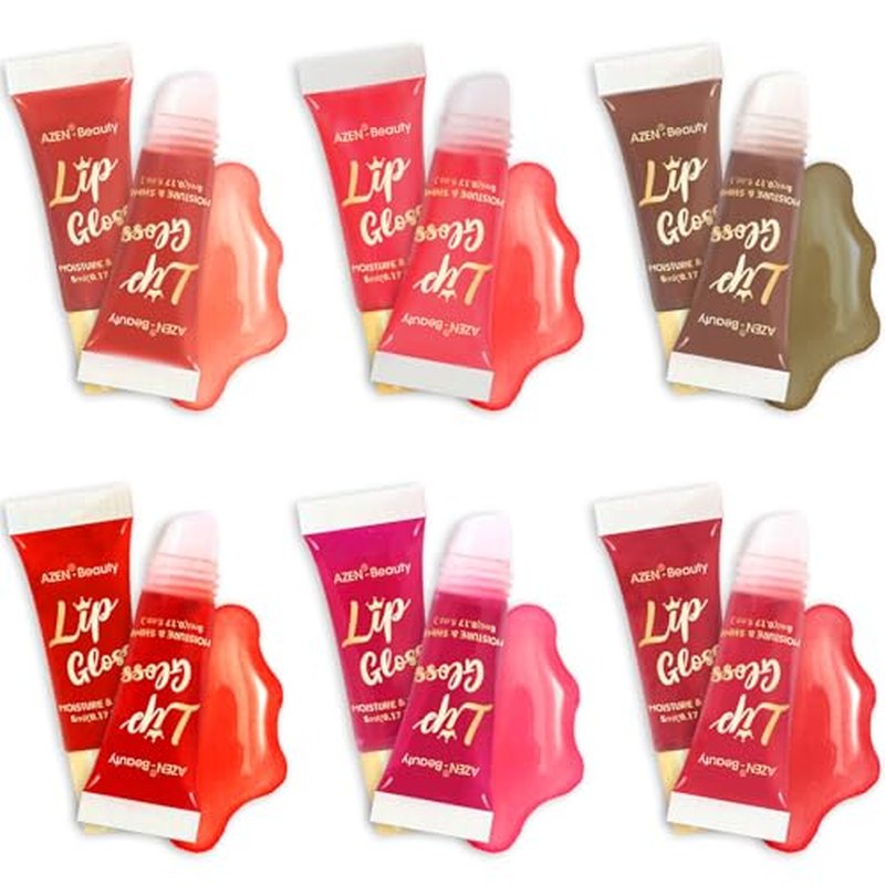 AZEN 120 Pack Lip Gloss Set, Color Lip Oil for Dry Cracked Lips Moisturizing Hydrating Nourishing with Vitamin E