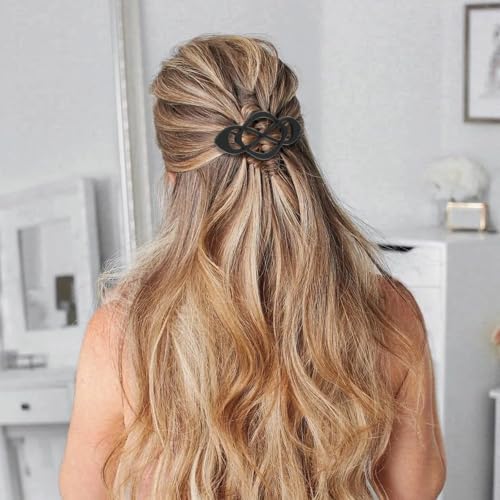 Vintage French Barrette Clips - 4 Pack Hair Accessories for Women & Girls, Thick to Thin Hair