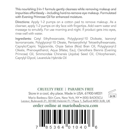 Mario Badescu Double Cleansing Skincare Bundle | Cleansing Oil & Foaming Cleanser for All Skin Types